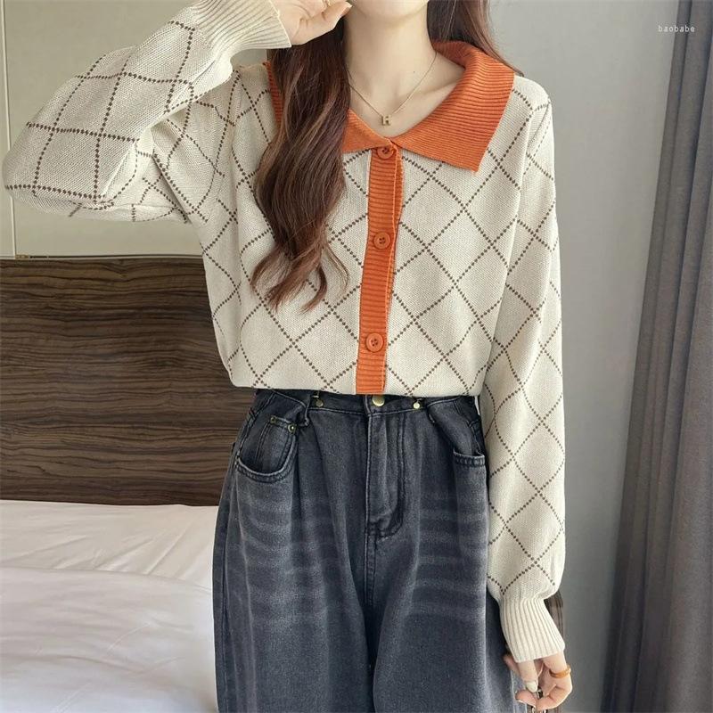 Women's Tanks Lapel Single-row Button Plaid Knit Cardigan Korean Version Of The Lazy Temperament Small Coat Jacket Woman, Black
Women's Tanks Lapel Single-row Button Plaid Knit Cardigan Korean Version Of The Lazy Temperament Small Coat Jacket Woman, Black