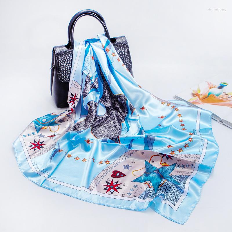Scarves Silk Scarf Female Satin Printed Stewardess 90cm Large Square Gift European And American Shawl
Scarves Silk Scarf Female Satin Printed Stewardess 90cm Large Square Gift European And American Shawl