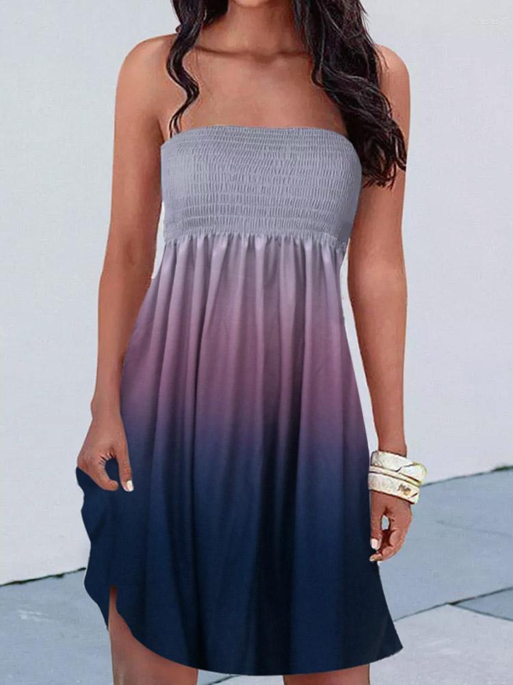 Casual Dresses Women' Summer Gradient Smocked Strapless Mini Beach Tube Top Dress Cover Ups For Swimwear Bandeau Sundress 2023
Casual Dresses Women' Summer Gradient Smocked Strapless Mini Beach Tube Top Dress Cover Ups For Swimwear Bandeau Sundress 2023