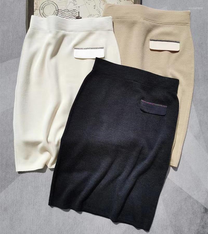 Skirts Naizaiga 2023 Spring Front Split Pocket Chain Superfine Merino Wool Solid Gray White Beige Women Skirt QWX232, 03
Skirts Naizaiga 2023 Spring Front Split Pocket Chain Superfine Merino Wool Solid Gray White Beige Women Skirt QWX232, 03
