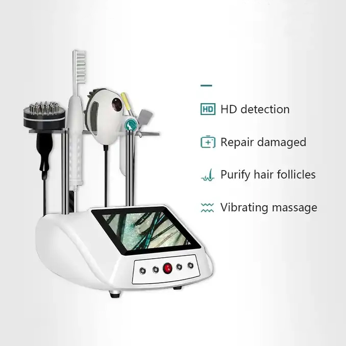 Portable Scalp Analysis Treatment Hair Growth Therapy Machine 5 In 1 Nano Spray High Frequency Vibration Scalp Massage Oxygen Spray