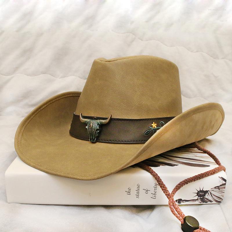 Berets Unisex Women Men Retro Bull Head Totem Band PU Leather Roll Up Wide Brim Sombrero Sun Cap Beach Cowboy Cowgirl Western Hat (58cm, No.7 khaki coffee
Berets Unisex Women Men Retro Bull Head Totem Band PU Leather Roll Up Wide Brim Sombrero Sun Cap Beach Cowboy Cowgirl Western Hat (58cm, No.7 khaki coffee