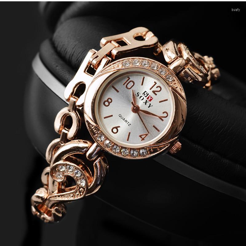 Wristwatches Top Rhinestone Bracelet Ladies Watch Women Watches Rose Gold Women's Clock Zegarek Damski, Rose gold 2
Wristwatches Top Rhinestone Bracelet Ladies Watch Women Watches Rose Gold Women's Clock Zegarek Damski, Rose gold 2