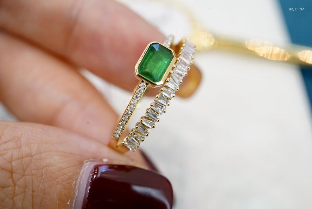 Cluster Rings SX609 Solid 18K Gold 0.35ct Nature Emerald For Women Fine Jewelry Presents The Six-word Admonition
Cluster Rings SX609 Solid 18K Gold 0.35ct Nature Emerald For Women Fine Jewelry Presents The Six-word Admonition