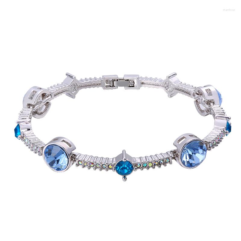 Link Bracelets Kfvanfi Fashion Elegant Blue AB Purple Stone Crystal Rhinestones Tennis Bracelet Women
Link Bracelets Kfvanfi Fashion Elegant Blue AB Purple Stone Crystal Rhinestones Tennis Bracelet Women