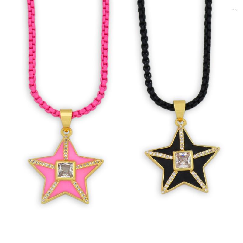 Chains Fancy Colorful Enamel Star Necklace For Woman Bohemian Jewelry Arcoiris CZCrystal Stone Pendant Link Box Chain
Chains Fancy Colorful Enamel Star Necklace For Woman Bohemian Jewelry Arcoiris CZCrystal Stone Pendant Link Box Chain