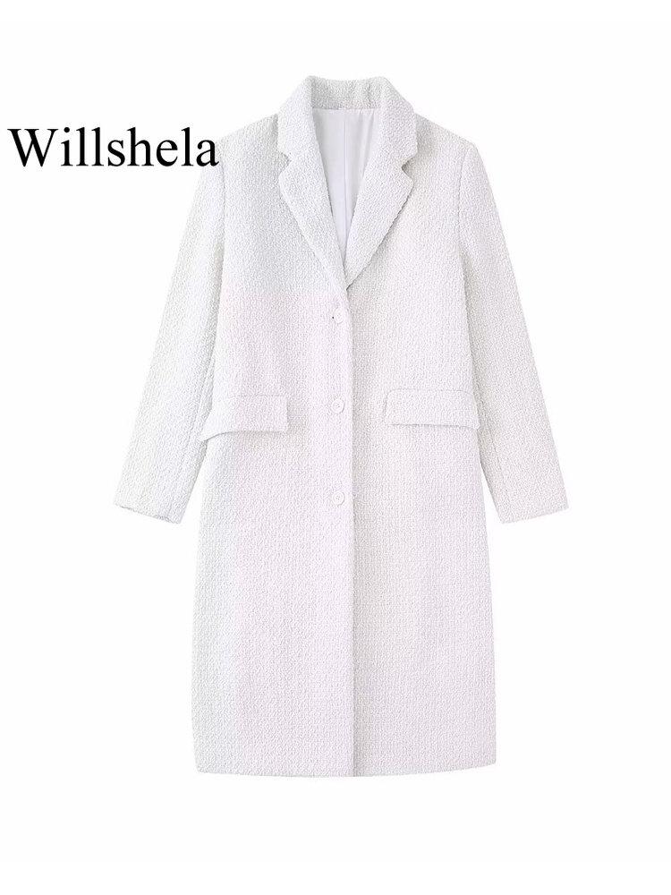 Fur Willshela Women Fashion With Pockets Single Breasted Coats Vintage Long Sleeves Lapel Neck Female Outwear Chic Lady Outfits, White
Fur Willshela Women Fashion With Pockets Single Breasted Coats Vintage Long Sleeves Lapel Neck Female Outwear Chic Lady Outfits, White