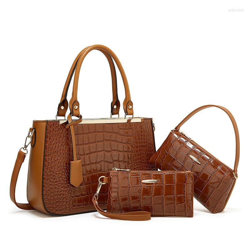 Evening Bags Three-piece Set Fashion Crocodile Trend Diagonal Crossbody Bag Large Capacity Alligator Handbags, Beige
Evening Bags Three-piece Set Fashion Crocodile Trend Diagonal Crossbody Bag Large Capacity Alligator Handbags, Beige