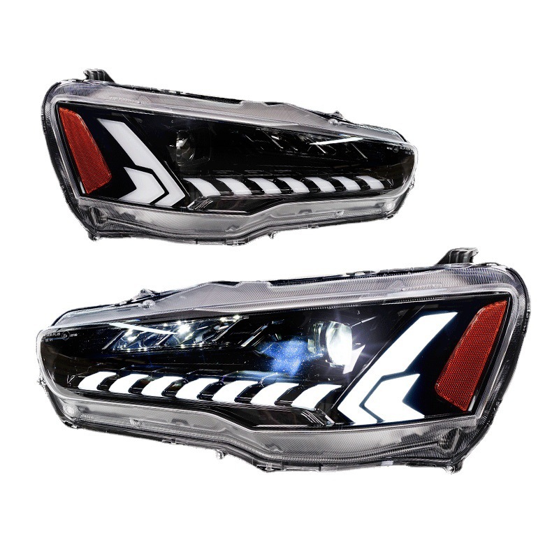 Auto Headlights For Mitsubishi Lancer EX EVO 20 08-20 18 DRL Headlight Front Fog Lamp Car Accessories