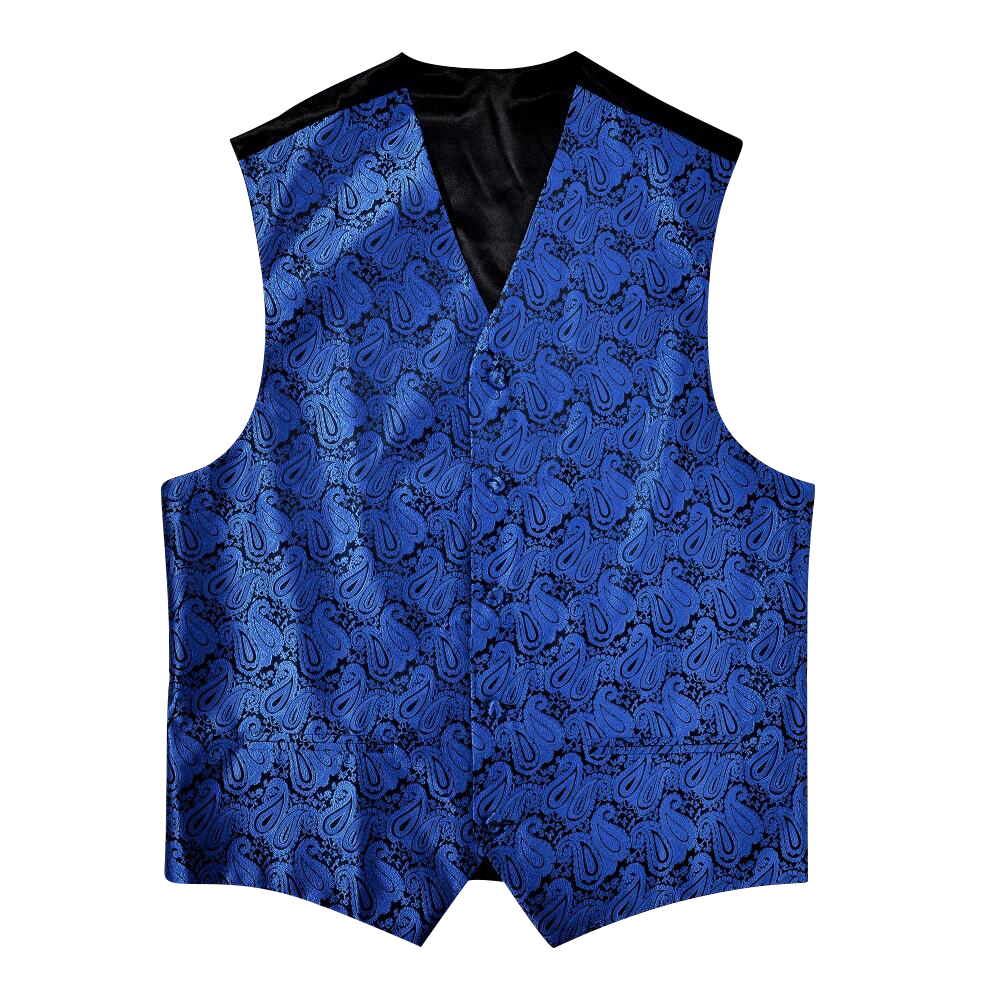Men's Vests Ikepeibao VVest Paisley Black Slim Fit Wedding Sleeveless Party Vest with 2 Pockets 5 Buttons 230420