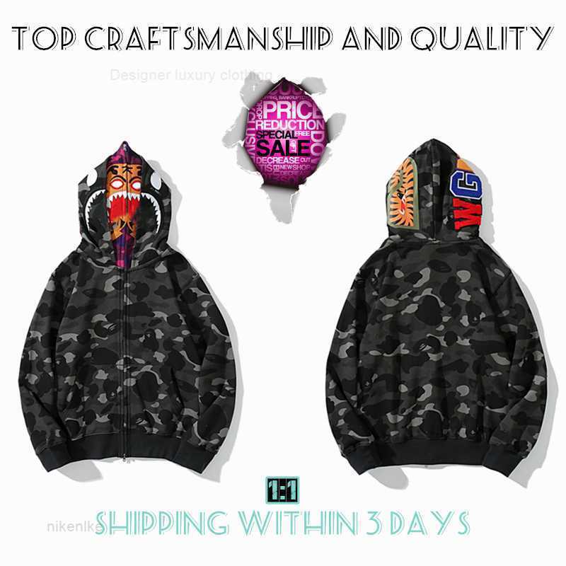 Top Craftsmanship Mens Hoodies Tiger Full Zip Jacket Designer Men Women Harajuku Stylist Shark Sweatshirt Fashion Cobranding Camouflage Double Hat Hoodys JDAK BPU, No.1
Top Craftsmanship Mens Hoodies Tiger Full Zip Jacket Designer Men Women Harajuku Stylist Shark Sweatshirt Fashion Cobranding Camouflage Double Hat Hoodys JDAK BPU, No.1