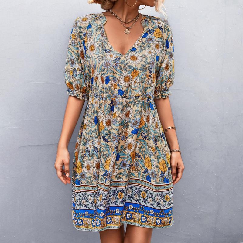 Casual Dresses For Women Swing Women' Boho Summer Floral Print Short Sleeve V Neck Smocked Flowy Ruffle Pink Slip, Black
Casual Dresses For Women Swing Women' Boho Summer Floral Print Short Sleeve V Neck Smocked Flowy Ruffle Pink Slip, Black