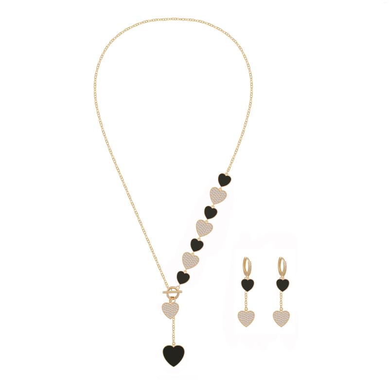 Necklace Earrings Set Love Heart Buckle Huggie Hoop Congo With Crystal For Women Teen Girls Hypoallergenic Accessories, Picture shown
Necklace Earrings Set Love Heart Buckle Huggie Hoop Congo With Crystal For Women Teen Girls Hypoallergenic Accessories, Picture shown