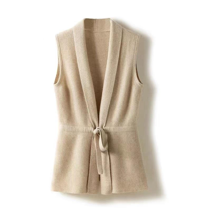 Sweaters TEMPERAMENT V NECK WAISTBAND PURE WOOL WOMAN SWEATER CARDIGAN SLEEVELESS SWEATER LOOSE CLIP LANGUID LAZY 100 WEAR VEST, Beige
Sweaters TEMPERAMENT V NECK WAISTBAND PURE WOOL WOMAN SWEATER CARDIGAN SLEEVELESS SWEATER LOOSE CLIP LANGUID LAZY 100 WEAR VEST, Beige