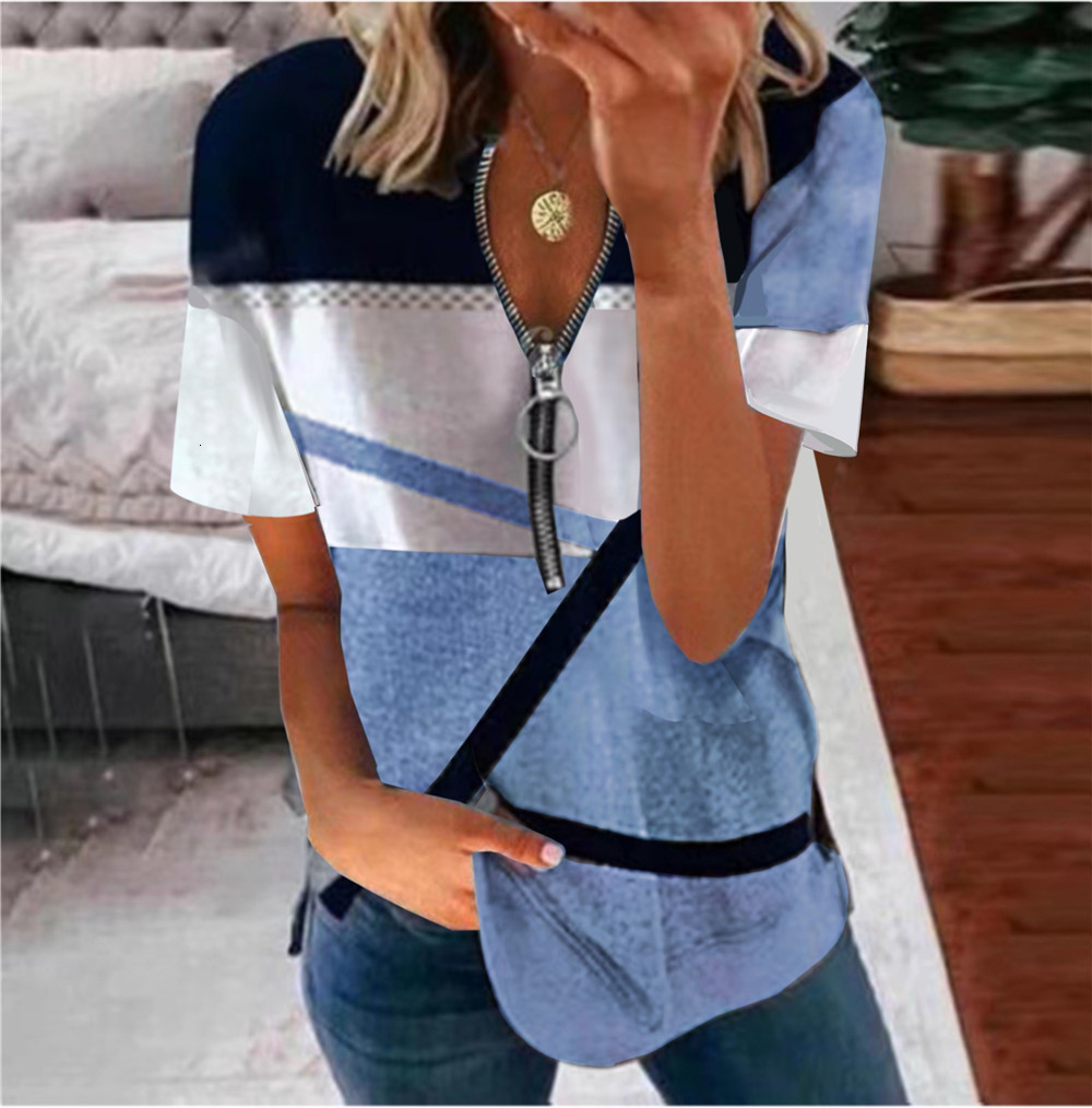 Women' T-Shirt Summer Short Sleeved Women' Fashion Zipper Geometric Print Loose T-shirt Top Casual V Neck Vintage Oversize Tees Shirt 230420, Burgundy
Women' T-Shirt Summer Short Sleeved Women' Fashion Zipper Geometric Print Loose T-shirt Top Casual V Neck Vintage Oversize Tees Shirt 230420, Burgundy