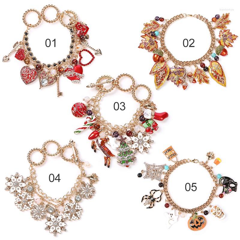 Link Bracelets Halloween Pumpkin Bracelet Love Snowflake Christmas Chain Metal Trendy Accessories Gifts
Link Bracelets Halloween Pumpkin Bracelet Love Snowflake Christmas Chain Metal Trendy Accessories Gifts