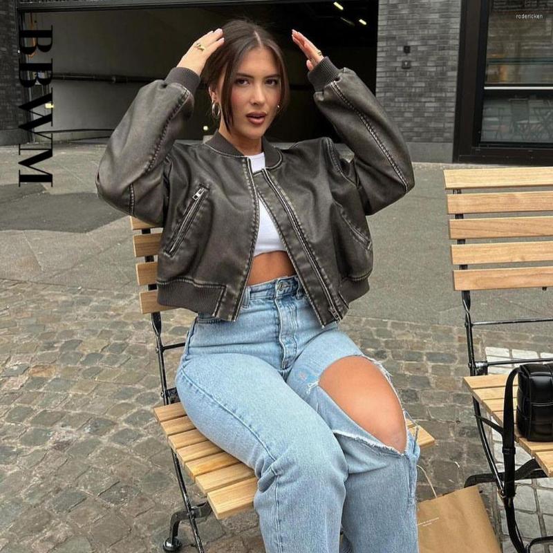 Women's Jackets Standing Collar Washed Leather Zipper Chic Pilot Women's Jacket 2023 Gradient Motorcycle PU Harajuku Female Coat Tops, Black
Women's Jackets Standing Collar Washed Leather Zipper Chic Pilot Women's Jacket 2023 Gradient Motorcycle PU Harajuku Female Coat Tops, Black