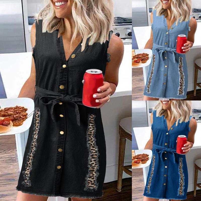 Casual Dresses Women Leopard Print Sleeveless Tiered Womens With Split Summer Elegant Dress Fitted For, Black
Casual Dresses Women Leopard Print Sleeveless Tiered Womens With Split Summer Elegant Dress Fitted For, Black