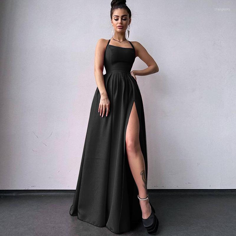Casual Dresses Elegant Backless Split Hem Long Evening Dress For Women 2023 Summer Solid Color Sleeveless Slim High Waist A-line DF763, Black
Casual Dresses Elegant Backless Split Hem Long Evening Dress For Women 2023 Summer Solid Color Sleeveless Slim High Waist A-line DF763, Black