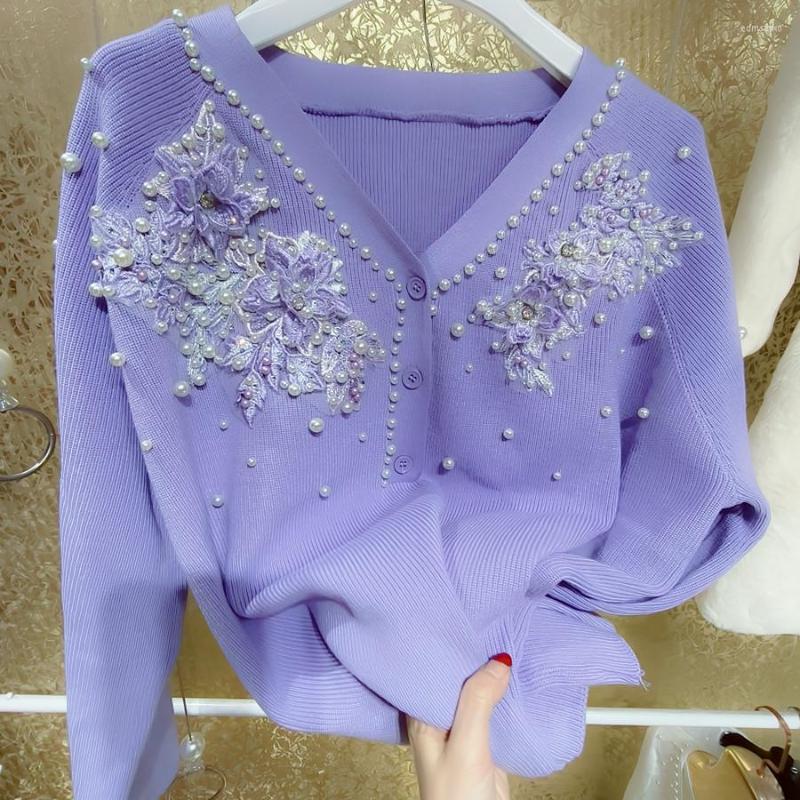 Women' Knits Plus Size 5XL!Heavy Industry Pearl Rhinestone Knitted Cardigan Women 3D Flower Loose Sweater Outwear, As photo
Women' Knits Plus Size 5XL!Heavy Industry Pearl Rhinestone Knitted Cardigan Women 3D Flower Loose Sweater Outwear, As photo
