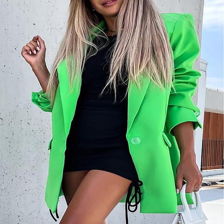 Pants Single Long Sleeve Breasted Blazer Fashion Thin Coat Lapel Blazer Coats Women Green Workwear 2022 Autumn
Pants Single Long Sleeve Breasted Blazer Fashion Thin Coat Lapel Blazer Coats Women Green Workwear 2022 Autumn