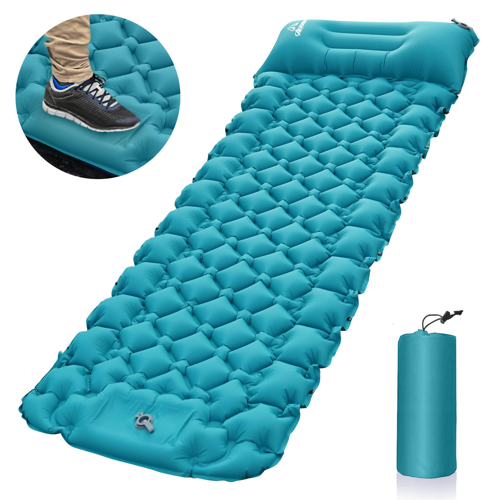 Outdoor Pads Ultralight Sleeping Pad Portable Camping Mat Inflatable Air Mattress Outdoor Hiking Trekking Picnic Sleeping Mat Single 230419