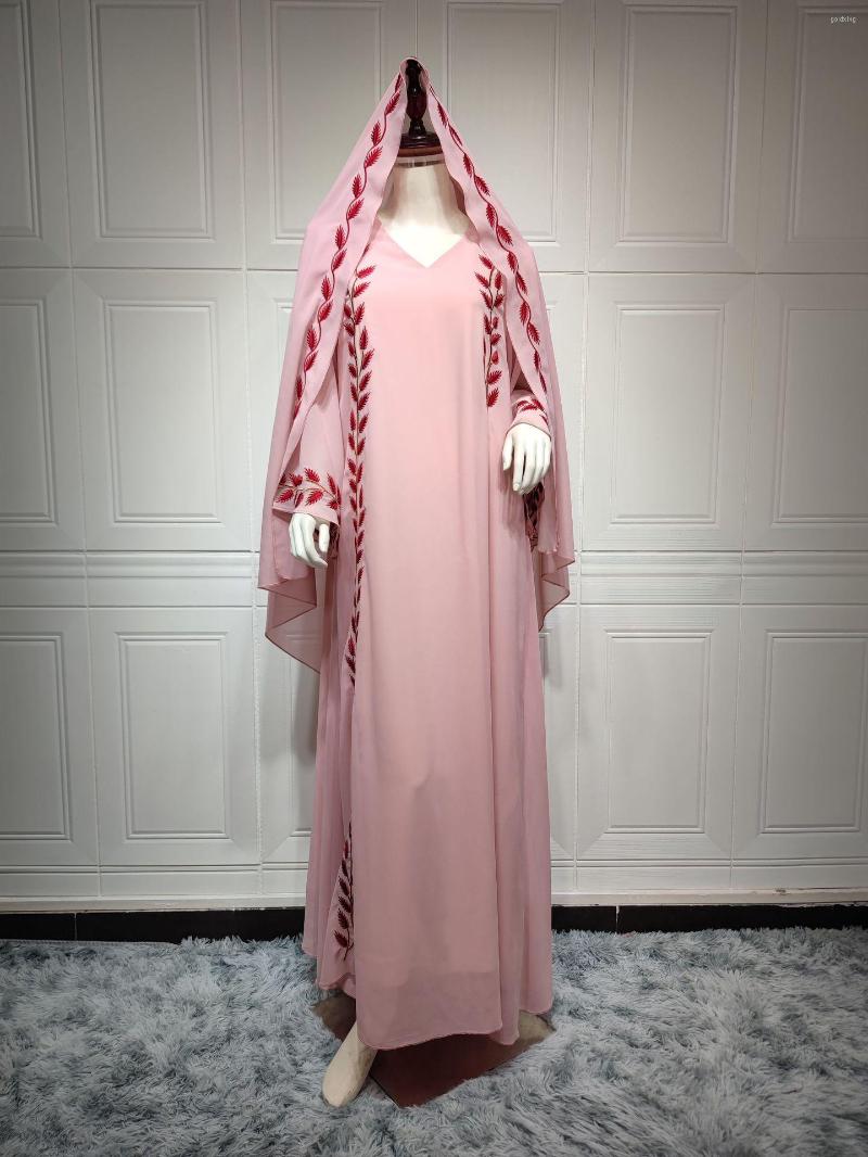 Ethnic Clothing Women's Summer Moslem Robe Headscarf Two Piece Chiffon Embroidery Turkish Abaya Arab Islamic Moroccan Kraftan
Ethnic Clothing Women's Summer Moslem Robe Headscarf Two Piece Chiffon Embroidery Turkish Abaya Arab Islamic Moroccan Kraftan