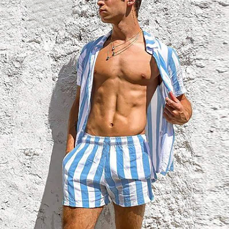 Mens Tracksuits Men Hawaiian Sets Summer Stripe Printing Short Sleeve Button Shirt Beach Shorts Two Set Casual Holiday Trip 2 Piece Suit 230420, Ht148
Mens Tracksuits Men Hawaiian Sets Summer Stripe Printing Short Sleeve Button Shirt Beach Shorts Two Set Casual Holiday Trip 2 Piece Suit 230420, Ht148