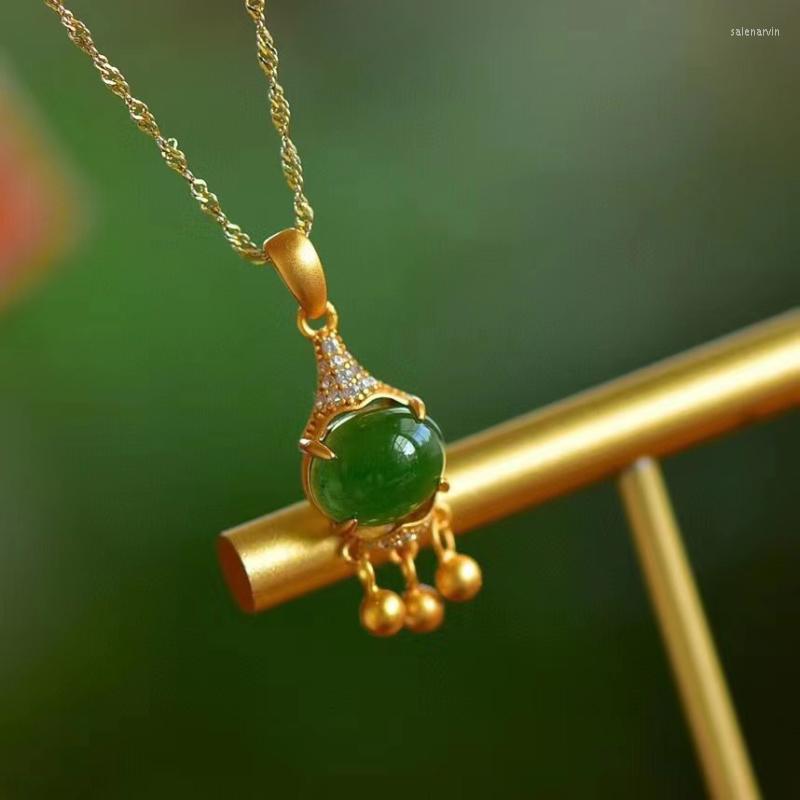 Chains Natural An Jasper Necklace Round Bead Tassel Ancient Gold Craft Pendant Classic Luxury Diamond Exquisite Jewelry Gift
Chains Natural An Jasper Necklace Round Bead Tassel Ancient Gold Craft Pendant Classic Luxury Diamond Exquisite Jewelry Gift
