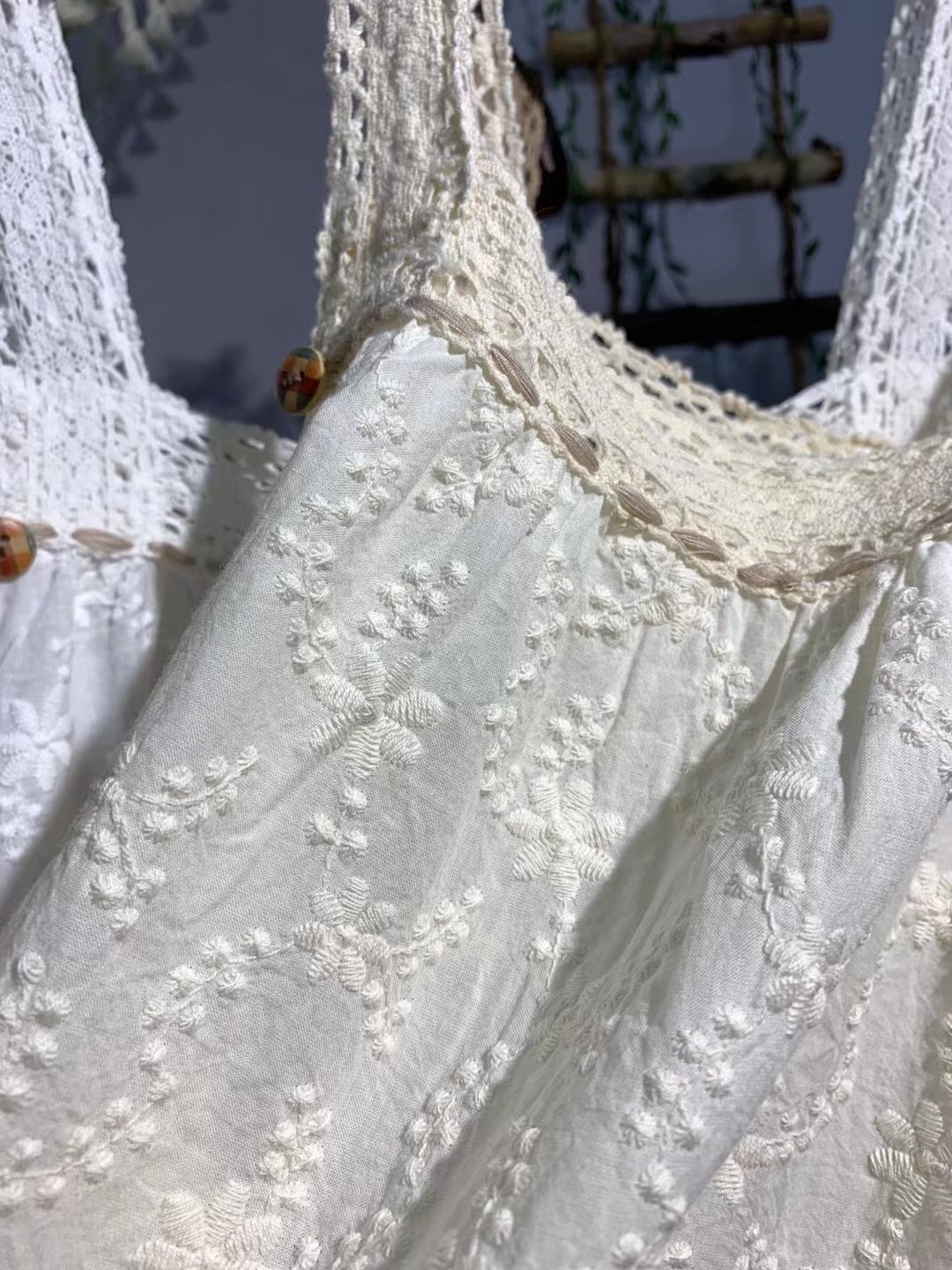 Camisoles Tanks New Summer Mori Girl Cotton Embroidery Camisole Solid Color Sleeveless Vest Women Japanese Style 230420