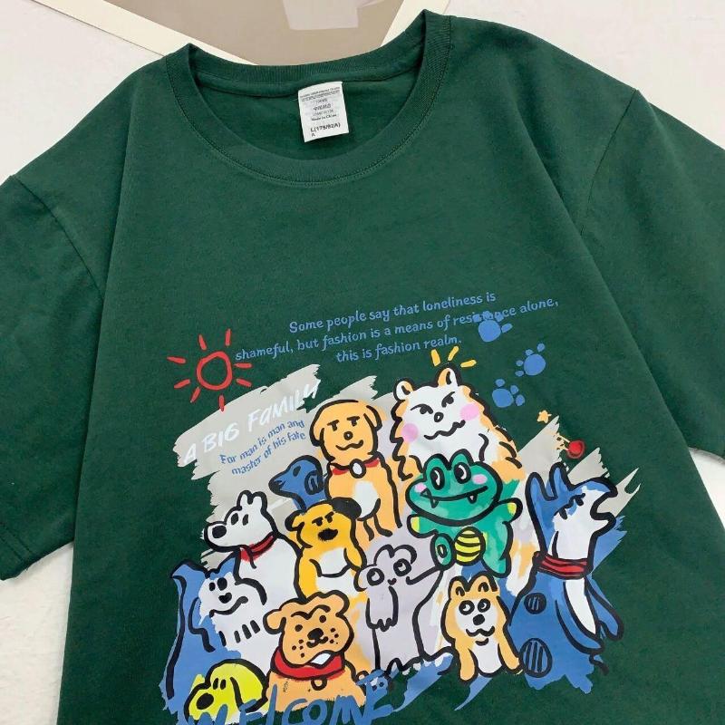 Women' T Shirts High Quality Cotton Dark Green Cartoon Cute Graphic Loose Casual Short Sleeve Tops Kawaii Clothes Hip Hop Japan Korean
Women' T Shirts High Quality Cotton Dark Green Cartoon Cute Graphic Loose Casual Short Sleeve Tops Kawaii Clothes Hip Hop Japan Korean