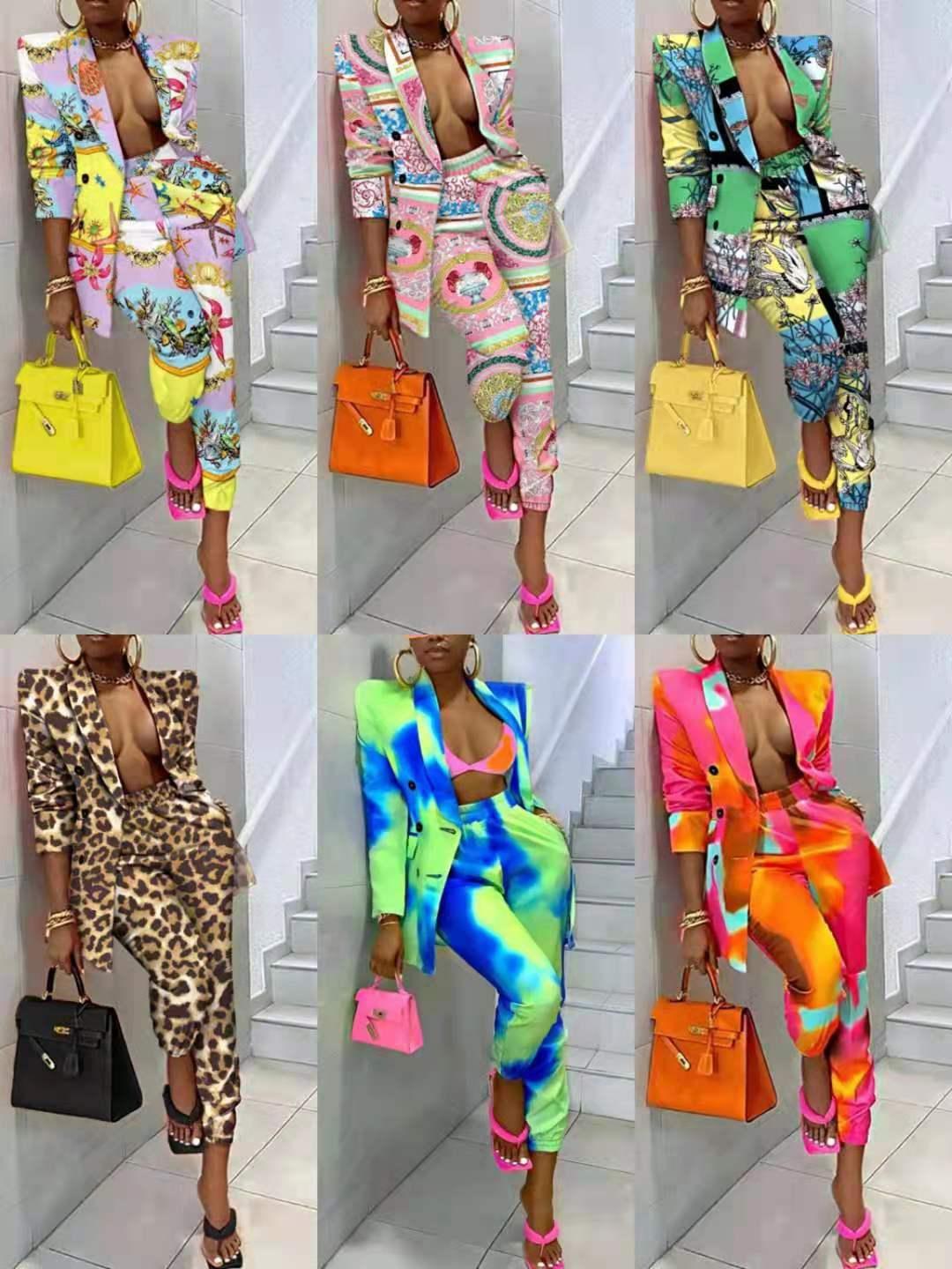 Pants Two Piece Set Women Clothes For Ladies Outfits Lapel Collar Double Breasted Blazer Suit Pants Set Leopard Print Suit
Pants Two Piece Set Women Clothes For Ladies Outfits Lapel Collar Double Breasted Blazer Suit Pants Set Leopard Print Suit
