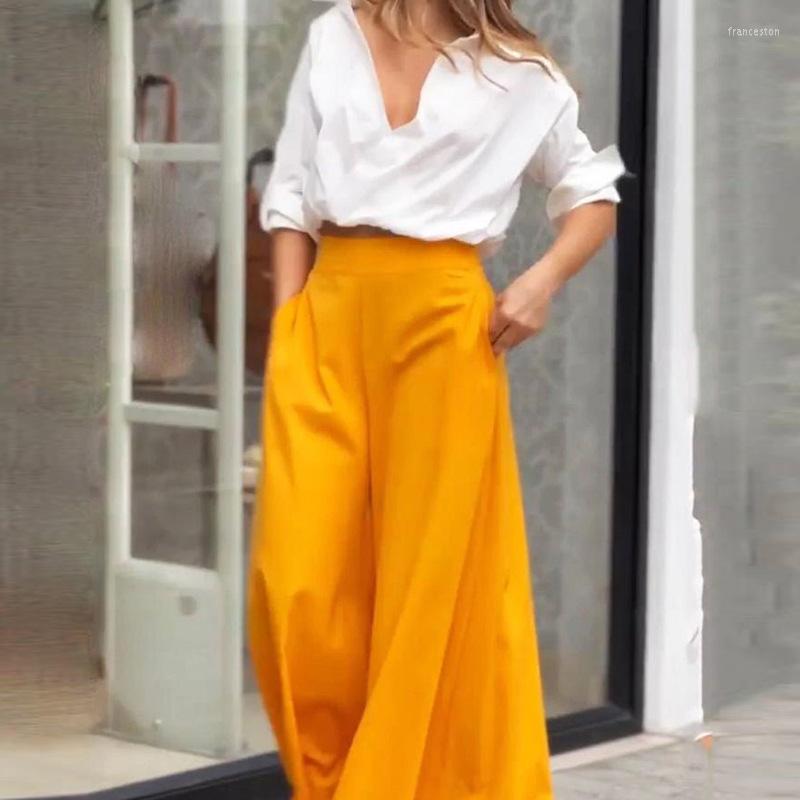 Women' Two Piece Pants ELIJOIN Europe And America Casual Women' 2023 Spring V-neck Long-sleeved Pullover Shirt Solid Color Wide-leg, Orange suit
Women' Two Piece Pants ELIJOIN Europe And America Casual Women' 2023 Spring V-neck Long-sleeved Pullover Shirt Solid Color Wide-leg, Orange suit