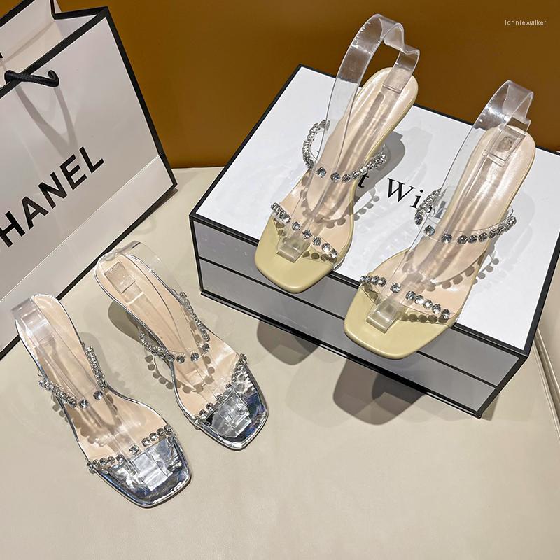 Sandals Rhinestone For Women Wearing 2023 Summer French Style Slim Heels Super Fairy Transparent High, Silvery
Sandals Rhinestone For Women Wearing 2023 Summer French Style Slim Heels Super Fairy Transparent High, Silvery