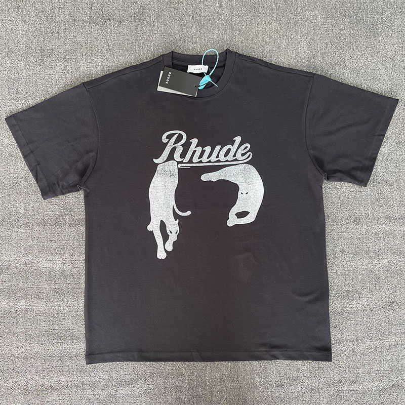 Designer Fashion Clothing Tees Hip hop TShirts Rhude American Night Cat Print High Street Loose Fitting T-shirt Summer Men's Women's Label Loose Streetwear, Black
Designer Fashion Clothing Tees Hip hop TShirts Rhude American Night Cat Print High Street Loose Fitting T-shirt Summer Men's Women's Label Loose Streetwear, Black