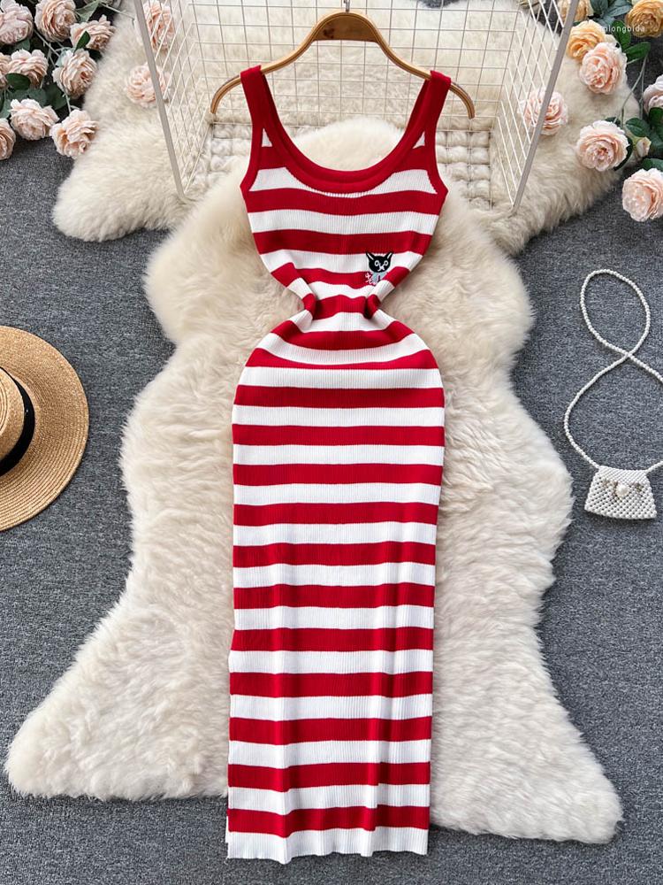 Casual Dresses YuooMuoo Big Sale Women Dress Fashion Y2K Cartoon Embroidery Striped Knitted Long Summer Lady Split Bodycon Party Vestidos, Black
Casual Dresses YuooMuoo Big Sale Women Dress Fashion Y2K Cartoon Embroidery Striped Knitted Long Summer Lady Split Bodycon Party Vestidos, Black