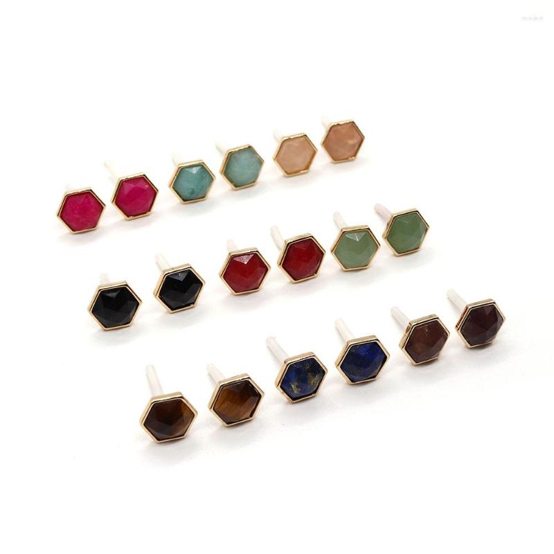Pendant Necklaces Natural Stone Hex Stud Earrings 12mm Agate Crystal Lapis Lazuli Charm Fashion Jewelry DIY Ladies Boutique Accessory
Pendant Necklaces Natural Stone Hex Stud Earrings 12mm Agate Crystal Lapis Lazuli Charm Fashion Jewelry DIY Ladies Boutique Accessory