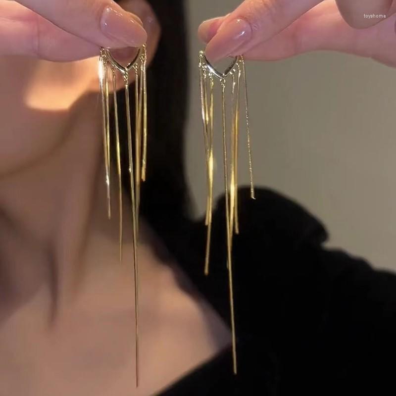 Dangle Earrings Arrival Water Drop Fashion Metal Trendy Long Tassel Women's Light Luxury All-match Elegant Ear Jewelry
Dangle Earrings Arrival Water Drop Fashion Metal Trendy Long Tassel Women's Light Luxury All-match Elegant Ear Jewelry