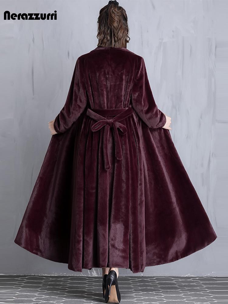 Fur Nerazzurri Winter Long Skirted Fluffy Soft Faux Fur Coat Women Shawl Collar Belt Pockets Elegant Luxury Vintage Fashion 2021, Red wine
Fur Nerazzurri Winter Long Skirted Fluffy Soft Faux Fur Coat Women Shawl Collar Belt Pockets Elegant Luxury Vintage Fashion 2021, Red wine