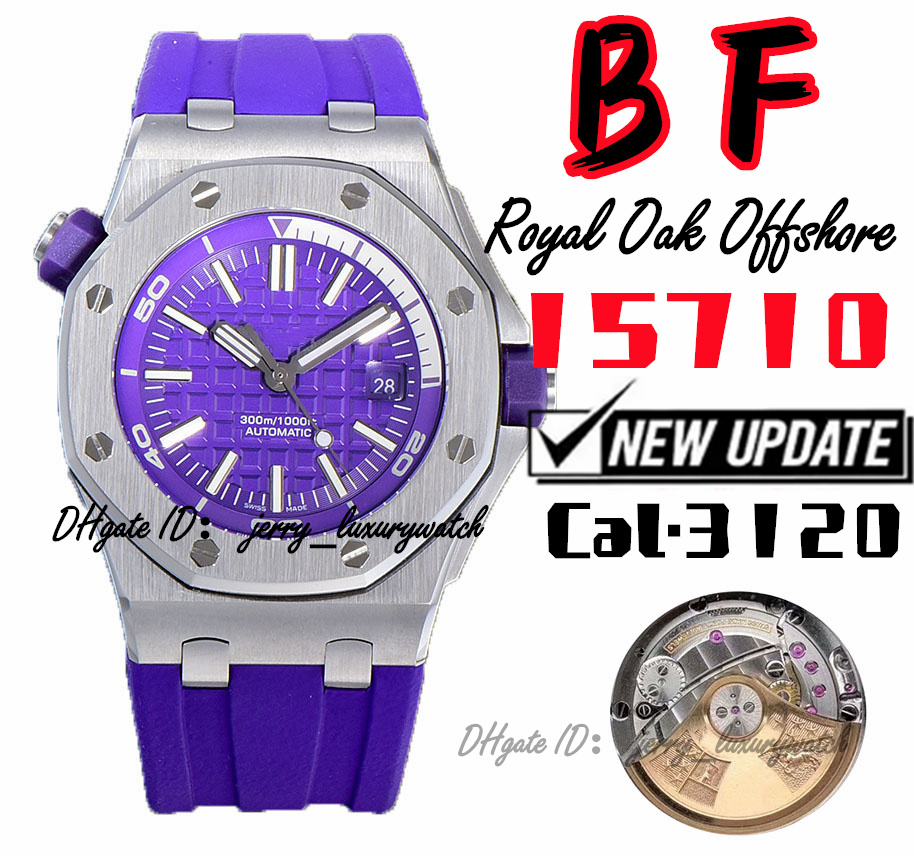 BF Luxury Men's Diving Watch 15710 color series 42mm Cal.3120 movement, super luminous, natural rubber strap Purple, Only box.no watch
BF Luxury Men's Diving Watch 15710 color series 42mm Cal.3120 movement, super luminous, natural rubber strap Purple, Only box.no watch