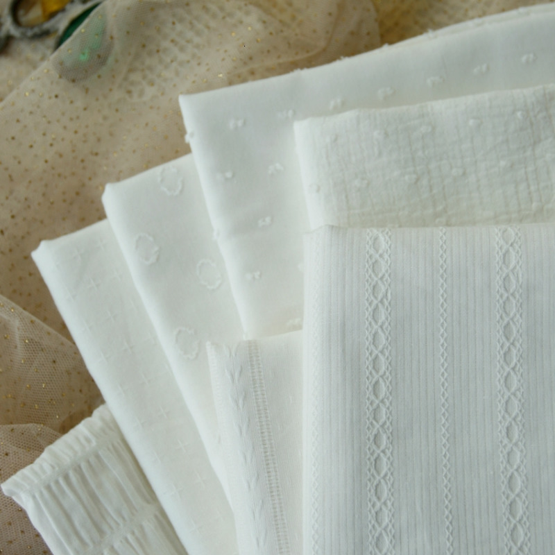 Fabric 110x50cm Thin Transparent White Cut Flower Jacquard Pure Cotton Fabric Making Doll Clothes Dress Clothing Cloth 230419
Fabric 110x50cm Thin Transparent White Cut Flower Jacquard Pure Cotton Fabric Making Doll Clothes Dress Clothing Cloth 230419