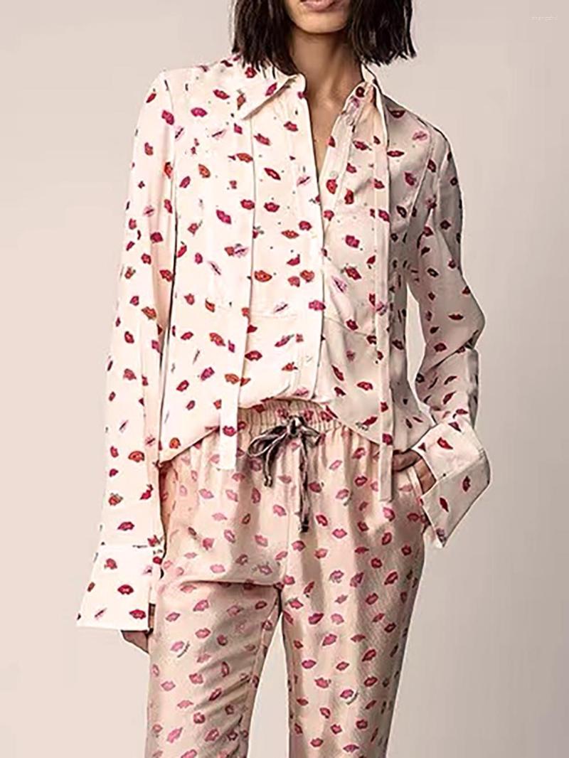 Women's Blouses ZESSAM Red Mouth Graphic Print Women Shirt Summer Full Sleeve Button Female Tops Casual Classic Vintage Cozy Lady Blouse, Model 2
Women's Blouses ZESSAM Red Mouth Graphic Print Women Shirt Summer Full Sleeve Button Female Tops Casual Classic Vintage Cozy Lady Blouse, Model 2