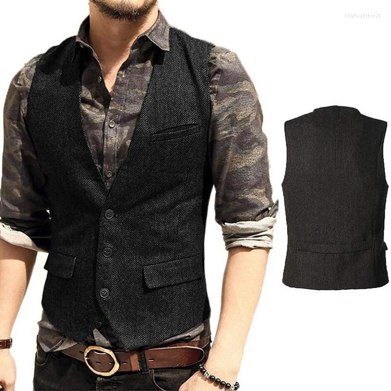 Men's Vests Deep V-Neck Suit Classical Formal Business Herringbone Wood Waistcoat Slim Fit Men's Vest For Wedding, Grey
Men's Vests Deep V-Neck Suit Classical Formal Business Herringbone Wood Waistcoat Slim Fit Men's Vest For Wedding, Grey