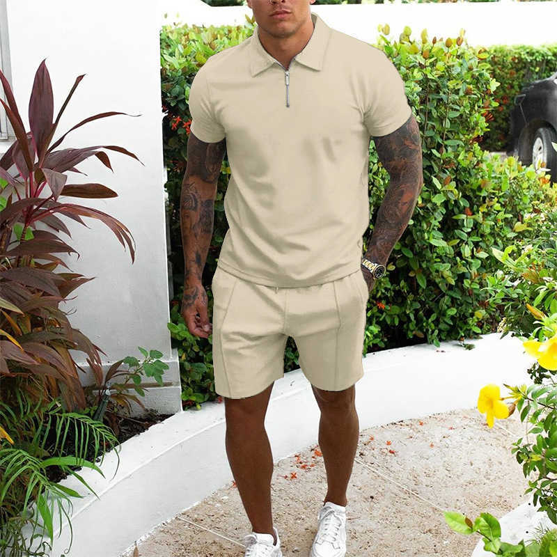 Men's Hoodies & Sweatshirts Men's short sleeved shorts casual suit slim fit men's summer two-piece set solid color, Khaki
Men's Hoodies & Sweatshirts Men's short sleeved shorts casual suit slim fit men's summer two-piece set solid color, Khaki
