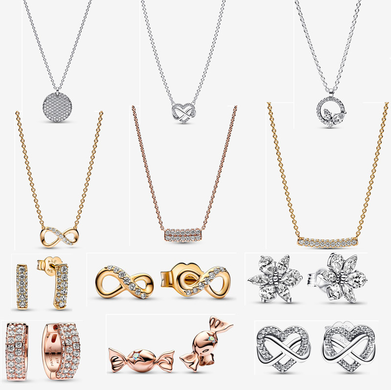 925 Sterling Silver Necklace Earstuds Women Designer Jewelry Love Pendant String charms Beads DIY fit Original Pandora new style Bracelet Necklace
925 Sterling Silver Necklace Earstuds Women Designer Jewelry Love Pendant String charms Beads DIY fit Original Pandora new style Bracelet Necklace