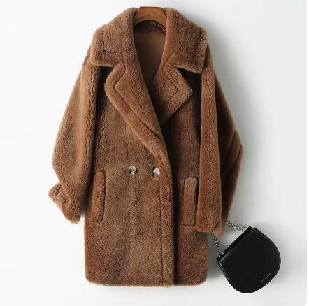 Fur Brown Color Winter Autumn Coat Women sheep shearing wool coat women's medium and long loose large size fur allinone fur, Pure wool
Fur Brown Color Winter Autumn Coat Women sheep shearing wool coat women's medium and long loose large size fur allinone fur, Pure wool