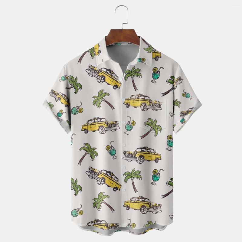 Men's Casual Shirts Summer Hawaiian Shirt Men Blouse Coconut Tree With Car Print Fun Short Sleeve Cardigan Tops Breathable Beach, White
Men's Casual Shirts Summer Hawaiian Shirt Men Blouse Coconut Tree With Car Print Fun Short Sleeve Cardigan Tops Breathable Beach, White