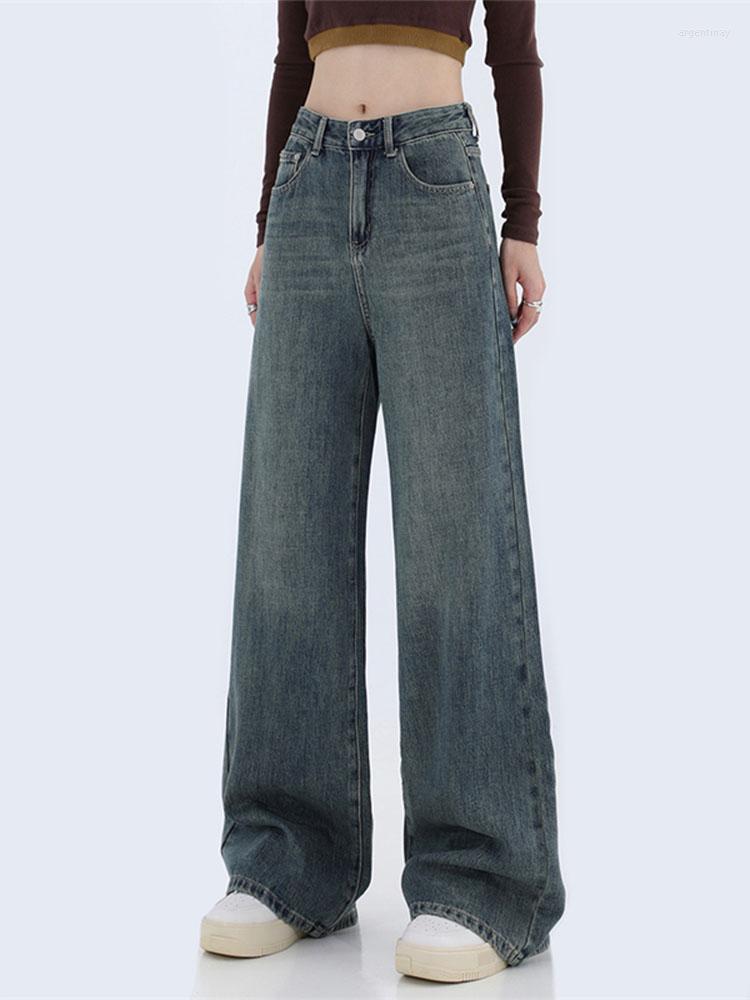 Women' Jeans Hight Waist Women Mom Fashion High Denim Pants Straight Leg Loose Streetwear Korean Style Baggy Trousers 2023 Autumn, Blue
Women' Jeans Hight Waist Women Mom Fashion High Denim Pants Straight Leg Loose Streetwear Korean Style Baggy Trousers 2023 Autumn, Blue