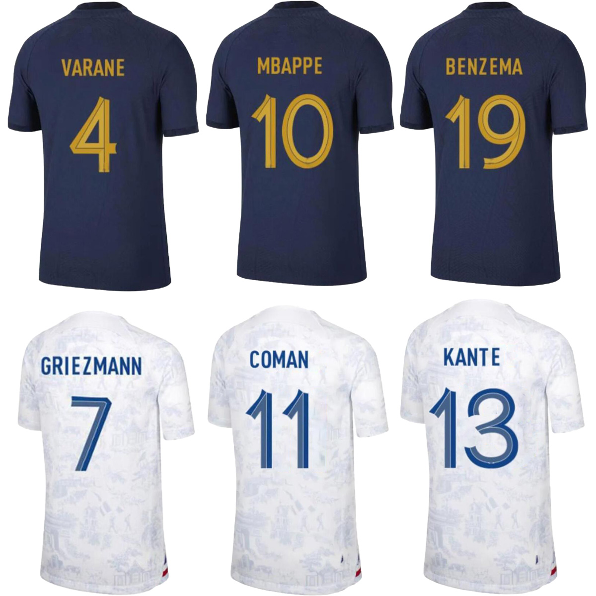 French club Full Sets 2022 BENZEMA soccer jerseys 2023 GIROUD MBAPPE GRIEZMANN SALIBA PAVARD KANTE Maillot de foot equipe Maillots kids kit Men football shirt
French club Full Sets 2022 BENZEMA soccer jerseys 2023 GIROUD MBAPPE GRIEZMANN SALIBA PAVARD KANTE Maillot de foot equipe Maillots kids kit Men football shirt