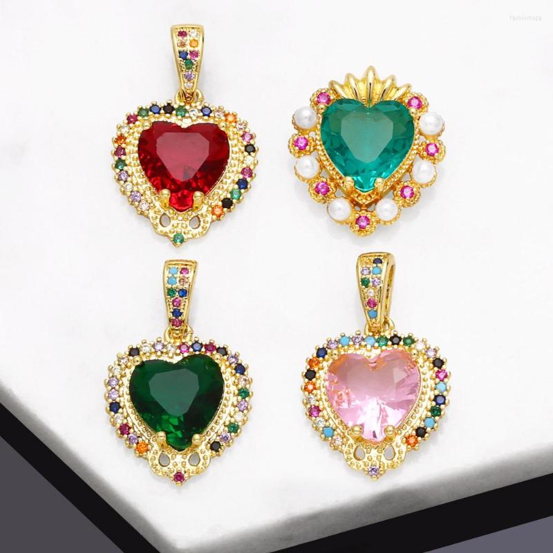 Pendant Necklaces OCESRIO Trendy Multicolor Crystal Heart For Necklace Bracelet Copper Gold Plated Rainbow Jewelry Making Supplies Pdtb081
Pendant Necklaces OCESRIO Trendy Multicolor Crystal Heart For Necklace Bracelet Copper Gold Plated Rainbow Jewelry Making Supplies Pdtb081